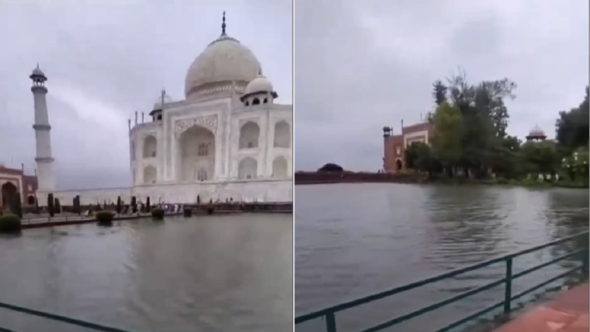 हे भगवान! ताजमहल के गुंबद से भी टपकने लगा पानी; बगीचों में 2 से 3 फीट जलभराव, ASI अलर्ट