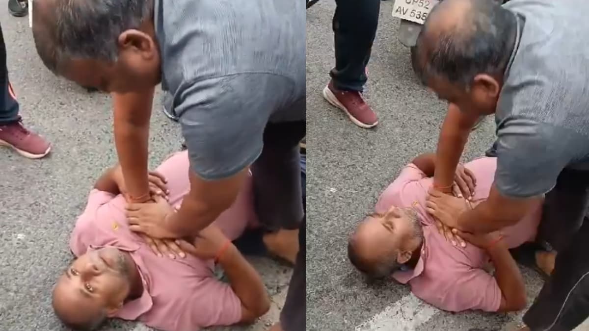 शख्स को मौत के मुंह से खींच लाया सब इंस्पेक्टर, भाजपा विधायक ने जमकर की तारीफ; देखें वीडियो