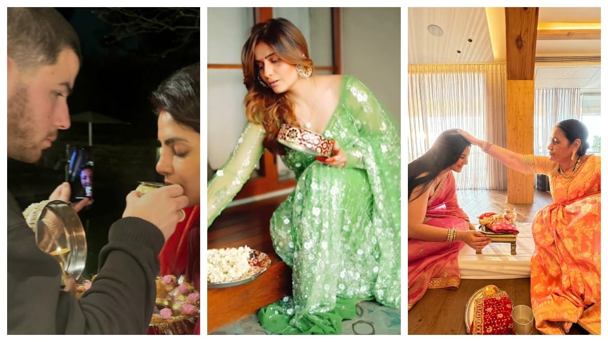 Karwa Chauth के रंग में रंगे Nick Jonas, सास संग दिखीं Katrina, देखें कैसी दिखीं बी-टाउन की हसीनाएं