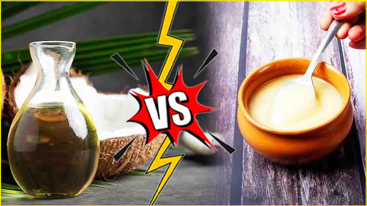 Coconut Oil vs Desi Ghee: घने और लंबे बालों के लिए नारियल या देसी घी, कौन सा ज्यादा फायदेमंद?