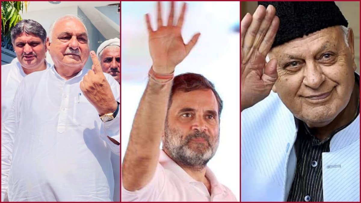 EC के चुनावी रुझानों में हरियाणा में बीजेपी को बढ़त, J-K में कांग्रेस-NC गठबंधन आगे