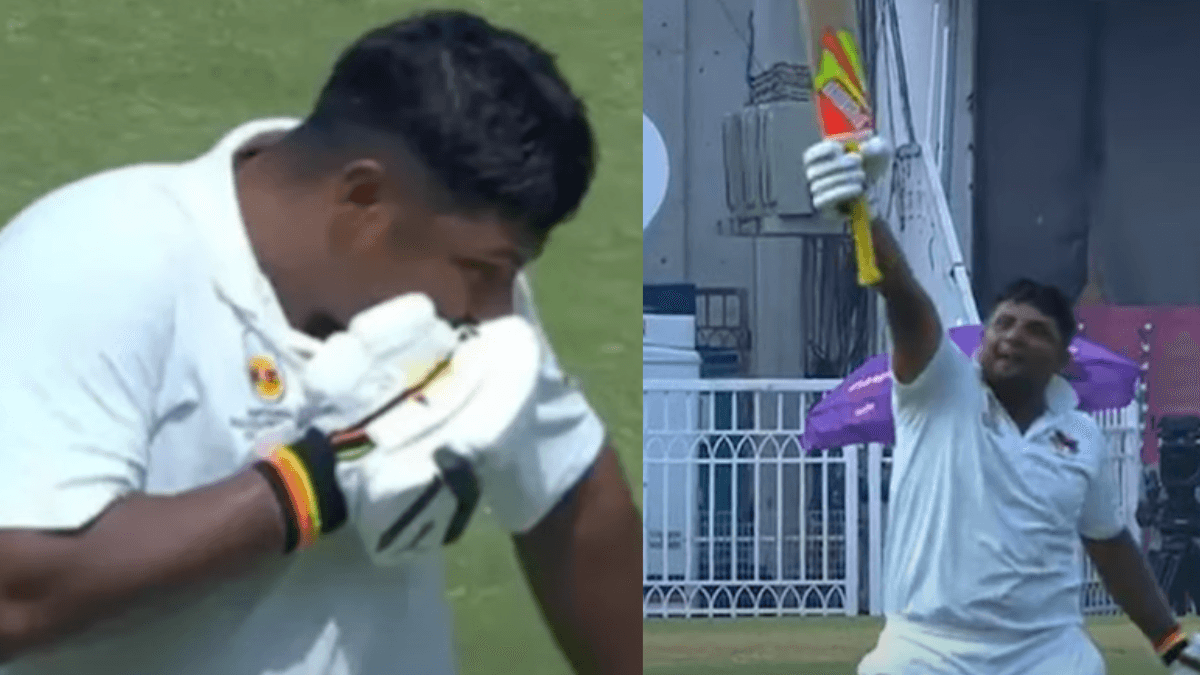VIDEO: सरफराज खान ने चूमा ताबीज, फिर इस तरह से मनाया डबल सेंचुरी का जश्न