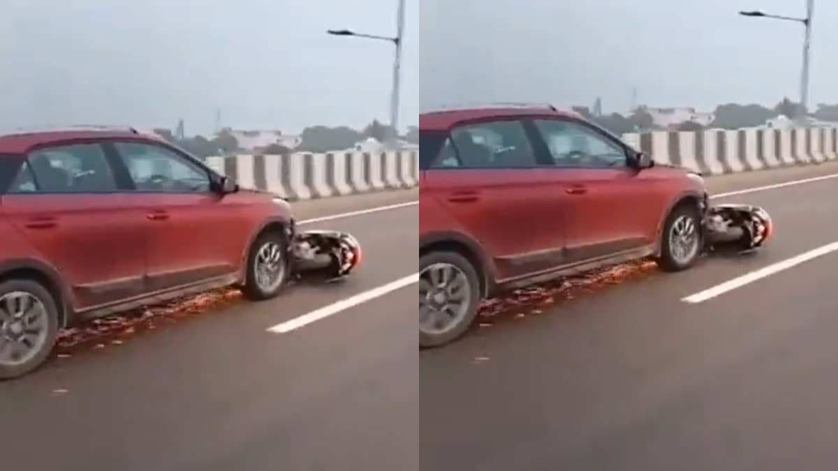 Video: स्कूटी सवार दो लोगों को मारी टक्कर, 500 मीटर तक घसीटा, वीडियो में कैद हुआ कार सवार शख्स का कारनामा