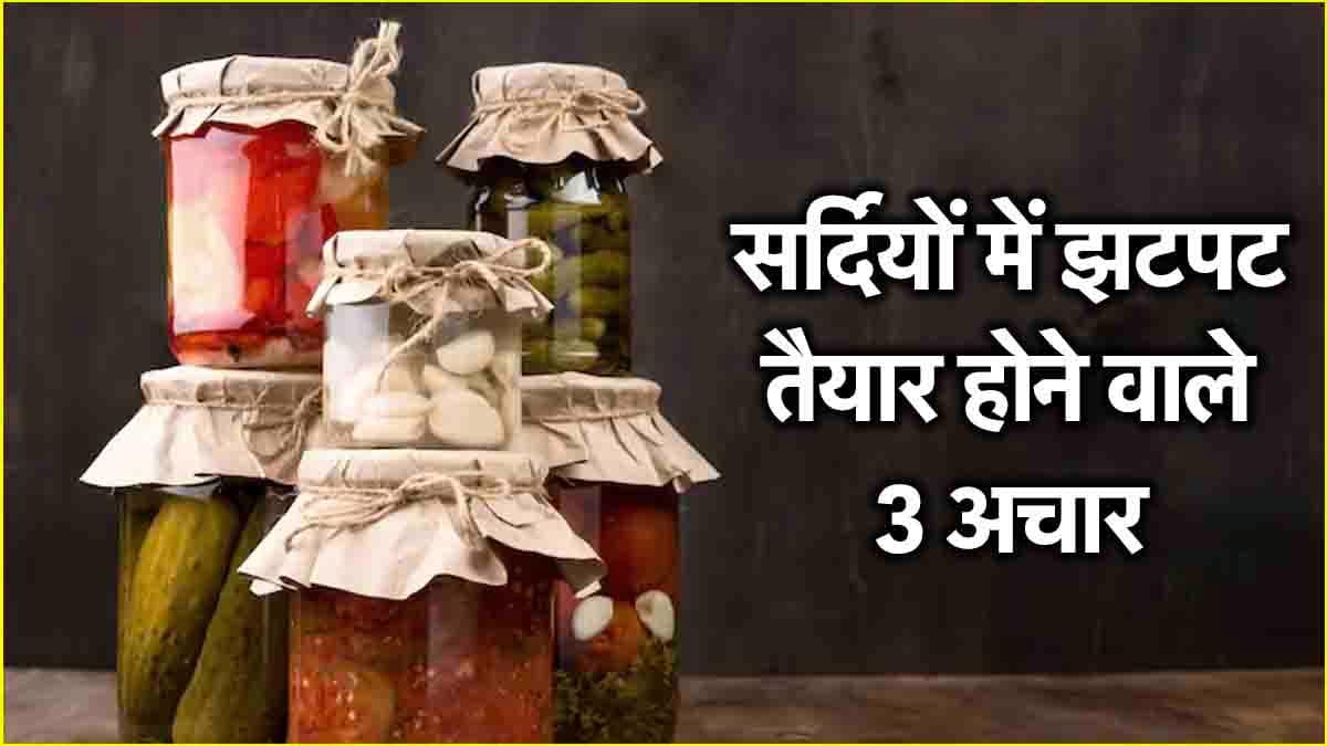 Instant Pickle Recipes: सर्दियों में सिर्फ 2 दिनों में तैयार हो जाएगा अचार, जानें 3 अचारों की रेसिपी
