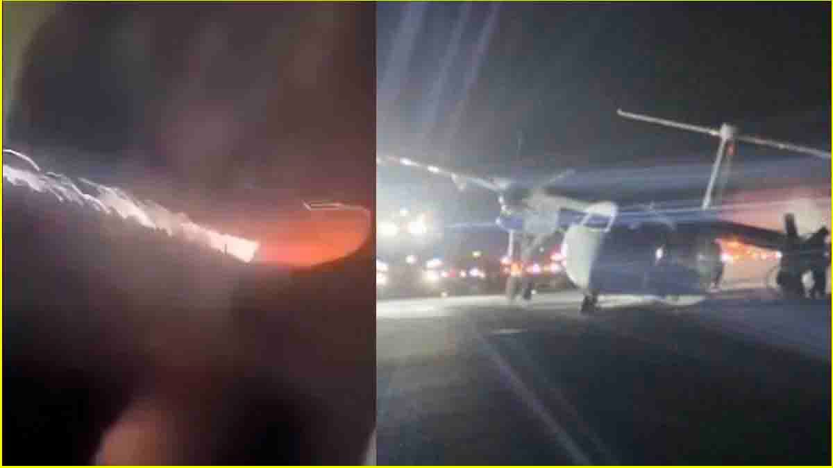 एक और विमान हादसा! लैडिंग करते समय लगी भीषण आग, 80 लोग लेकर कनाडा आई थी फ्लाइट