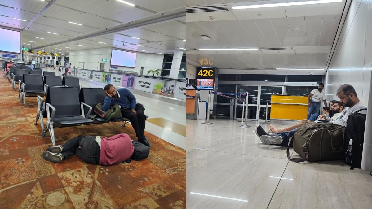 'सभी कुर्सियां खाली, फर्श पर लेटे हैं पैसेंजर्स', युवक की पोस्ट पर दिल्ली एयरपोर्ट ने दिया ये जवाब
