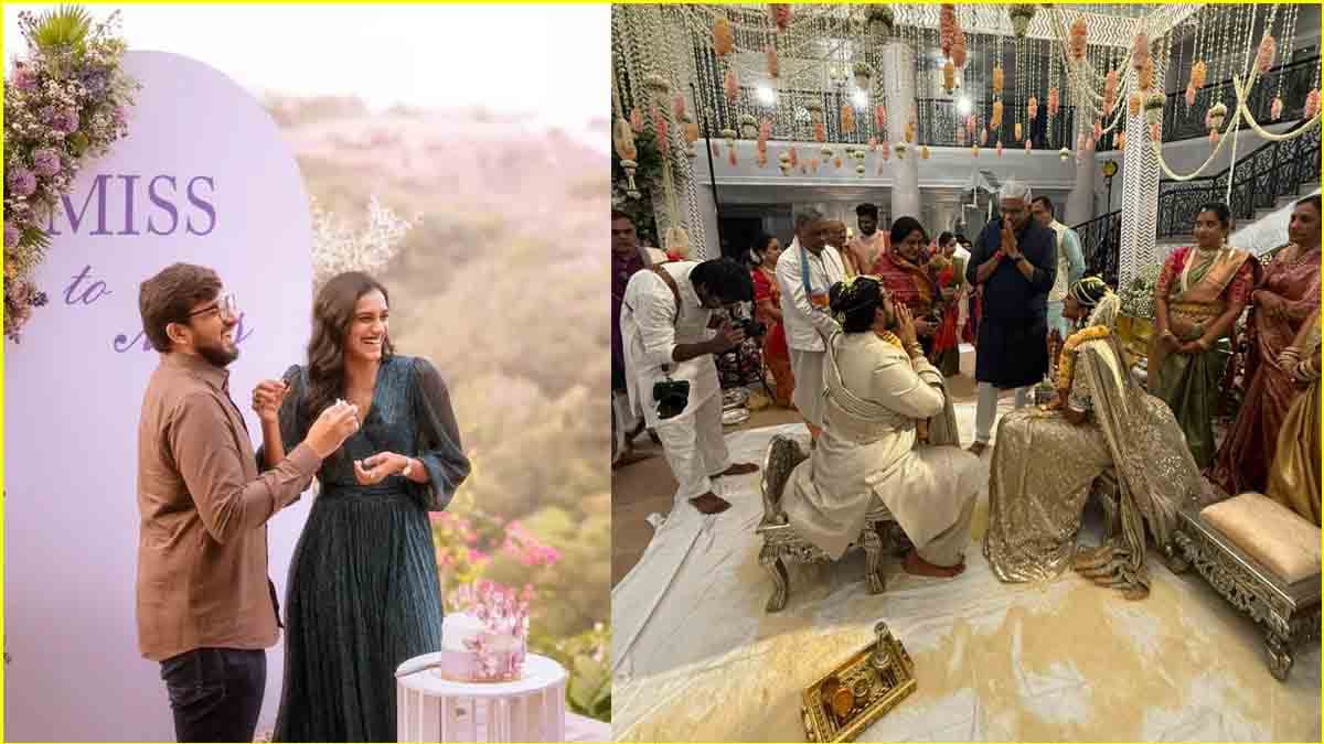 क्रीम कलर की साड़ी, हाथों में चूड़ा और...दुल्हन बनी बैडमिंटन स्टार PV सिंधु की तस्वीरें आई सामने