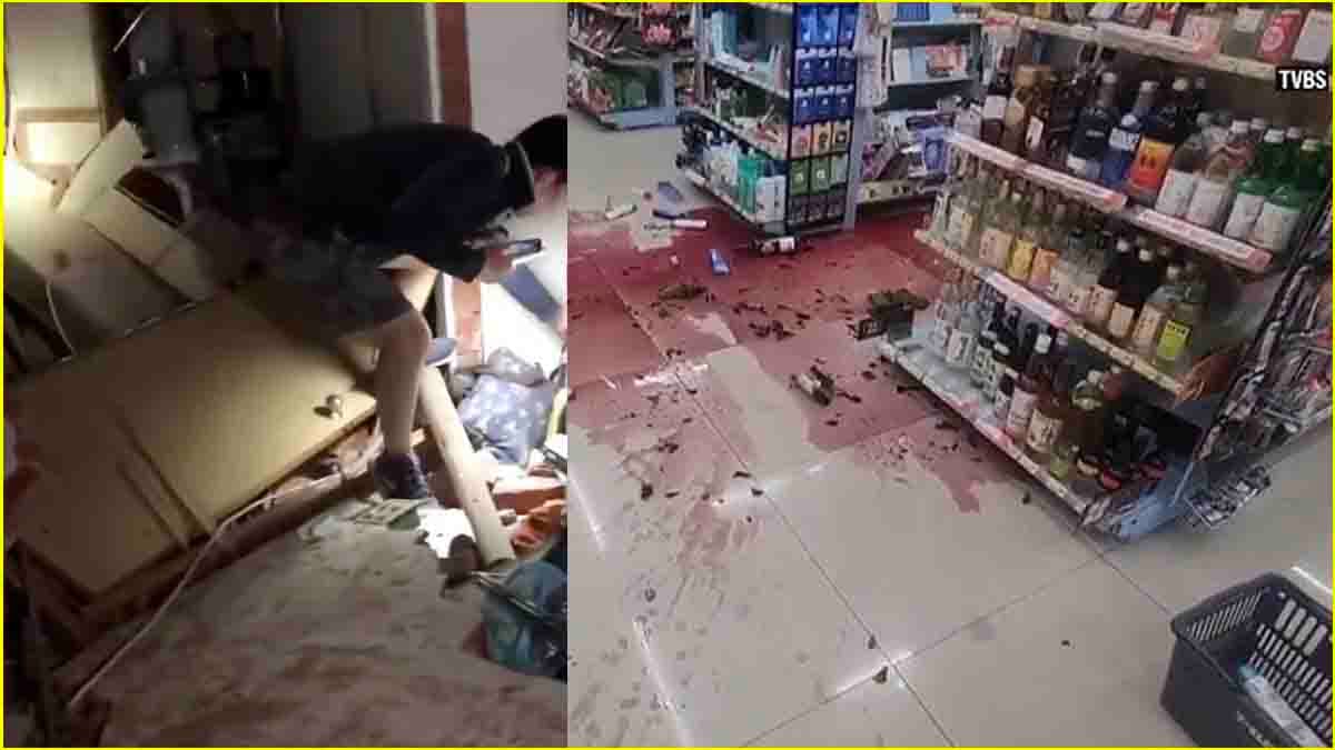 भूकंप के डराने वाले वीडियो! 6.4 की तीव्रता वाले Earthquake से ताइवान में तबाही, घर-इमारतें जमींदोज