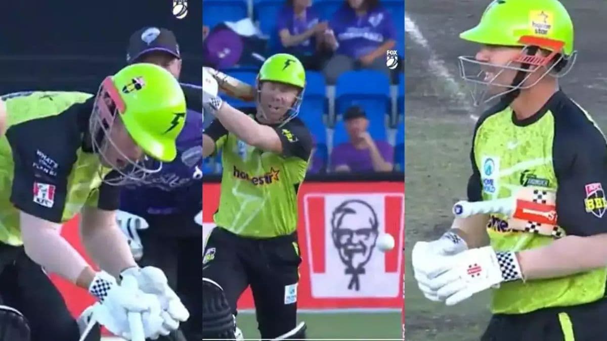 VIDEO: शॉट खेलते ही हाथ में टूटकर झूला बल्ला, सिर पर धड़ाम से लगा बैट, हैरान-परेशान हो गया बल्लेबाज