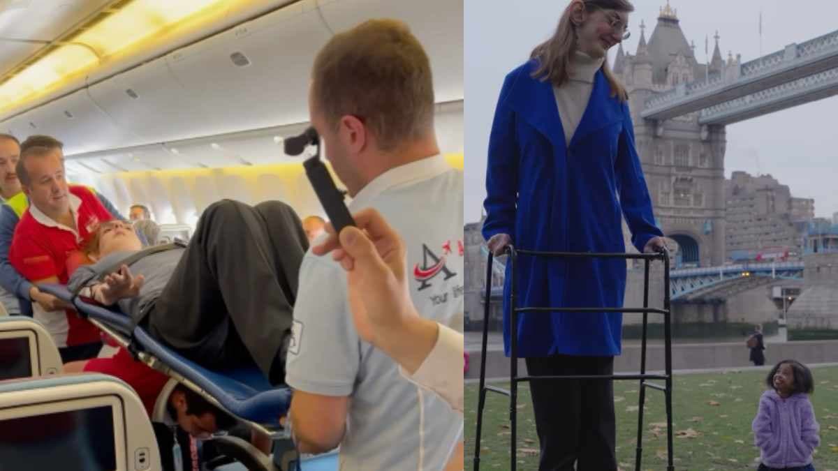 World Tallest Woman विमान में स्ट्रेचर पर क्यों? इंस्टाग्राम के वीडियो में खुला राज