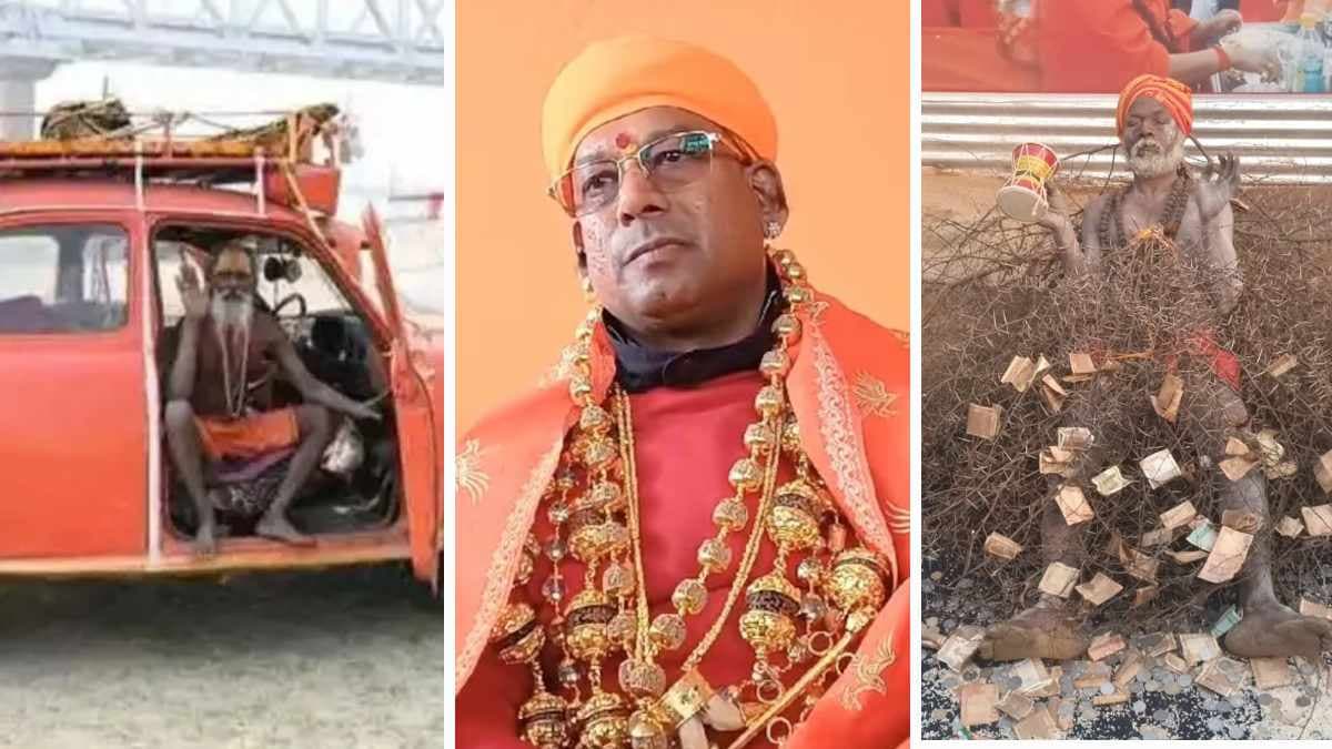 Mahakumbh 2025 के अद्भुत बाबा, किसी ने पहना 4 किलो सोना तो कोई कांटों पर लेटा