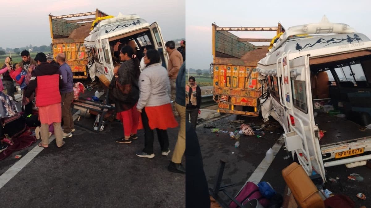 महाकुंभ से लौटते वक्त हमीरपुर में भीषण सड़क हादसा, बुंदेलखंड एक्सप्रेसवे पर खड़े ट्रक से टकराई बस