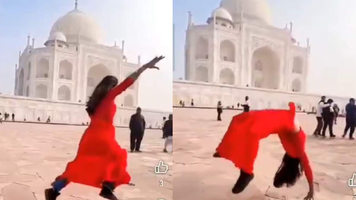 Video : Taj Mahal में साड़ी में ऐसे बनाई रील, वर्दी का डर बिलकुल नहीं फील