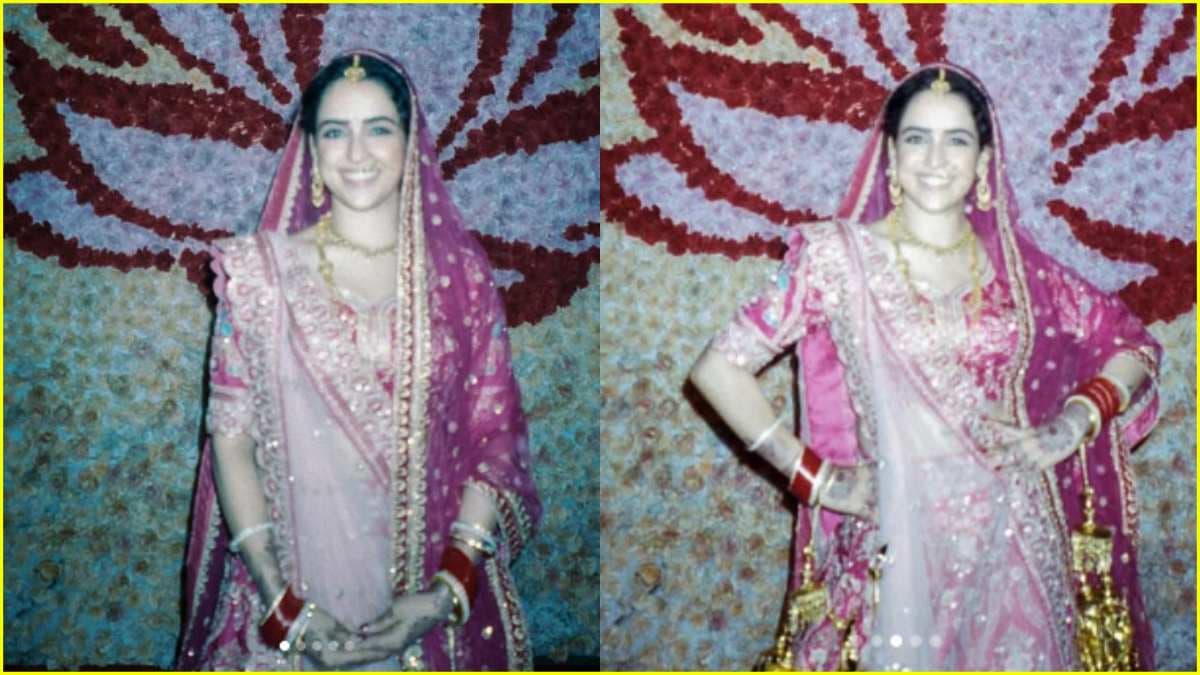 Sanya Malhotra बनीं दुल्हन! एक्ट्रेस का 90's वाला ब्राइडल लुक वायरल, क्या है माजरा?