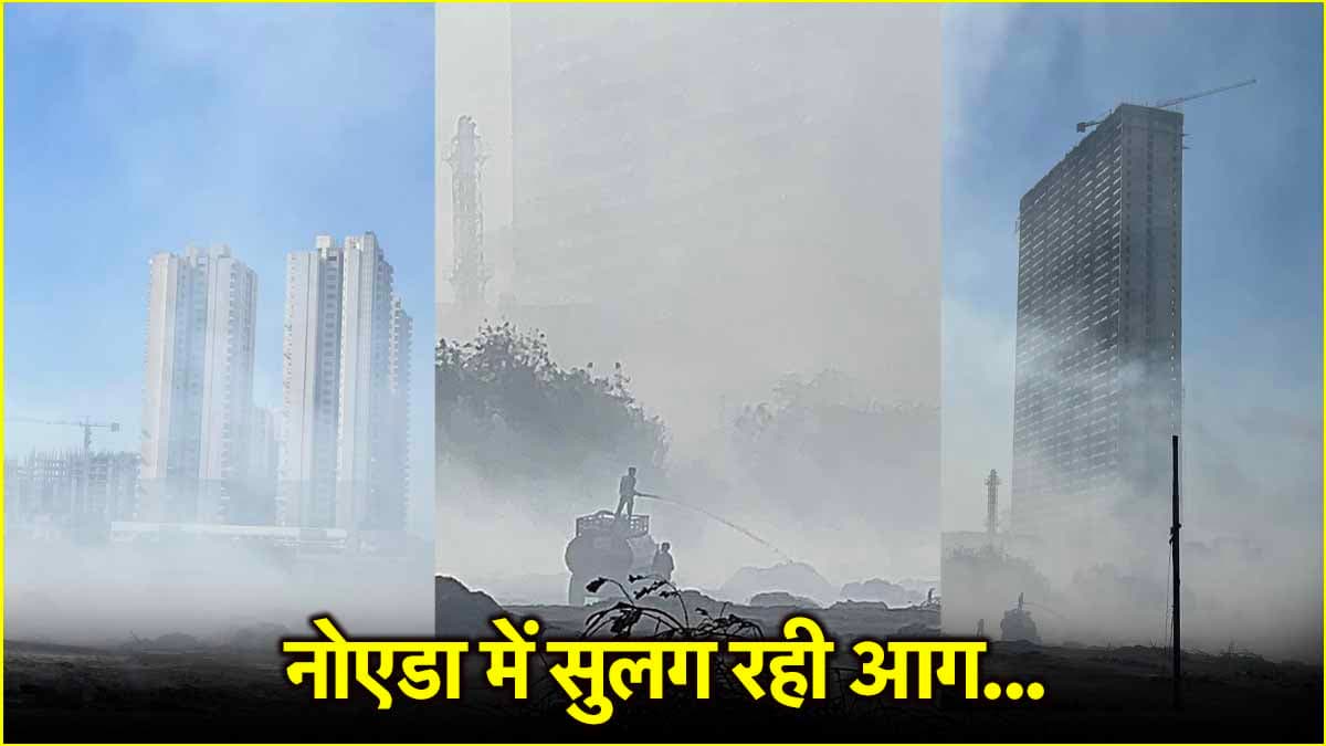 Noida Fire Update: नोएडा में अभी भी नहीं बुझी आग, हर तरफ 'धुआं', देखिए ताजा तस्वीरें