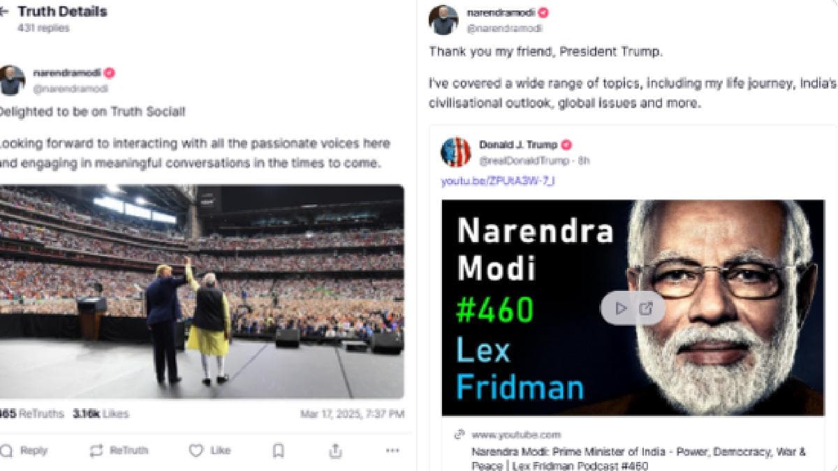 ट्रुथ सोशल से जुड़े पीएम मोदी, डोनाल्ड ट्रंप के साथ शेयर किया पहला पोस्ट