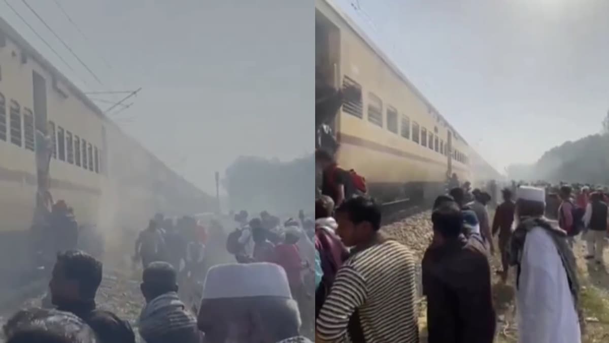 Kasganj News: बर्निंग ट्रेन बनने से बचीं कानपुर जा रही ट्रेन, धुआं उठता देख यात्री दहशत में