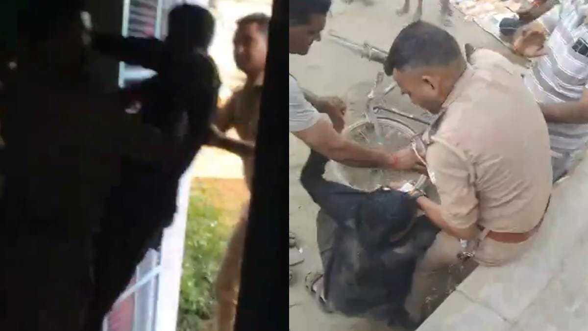 शख्स को पुलिसवालों ने जमकर पीटा, वीडियो वायरल होते ही हुआ एक्शन