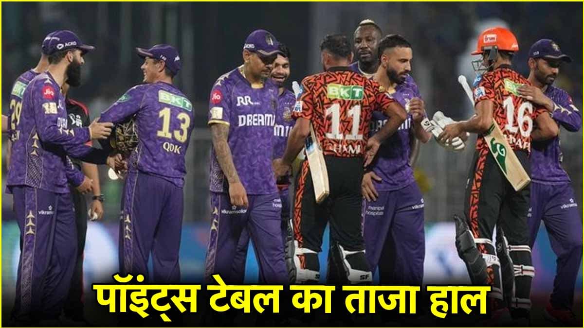 IPL 2025: पॉइंट्स टेबल में डिफेंडिंग चैम्पियन KKR की लंबी छलांग, 'खतरनाक' SRH की हालत खराब