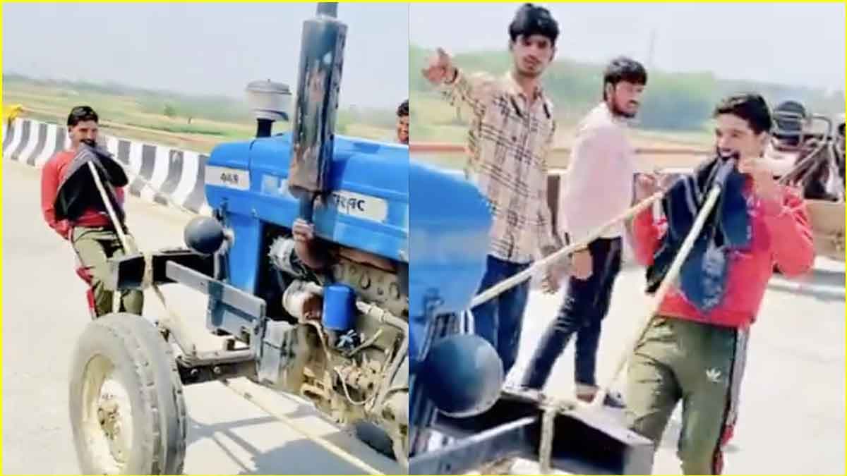 ओ भाई! दांतों से खींच डाला ट्रैक्टर, अब फॉर्च्यूनर खींचने की तैयारी, देखें वायरल वीडियो
