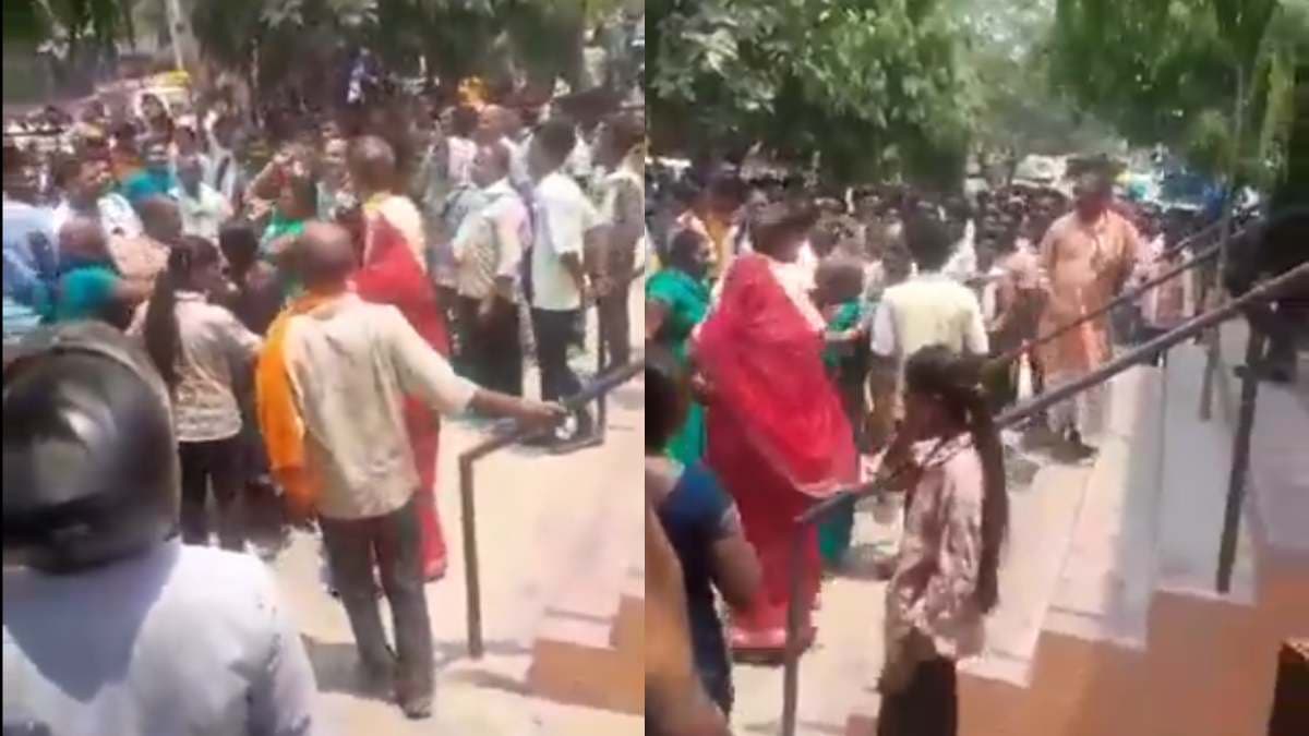 मंदिर के पुजारी की चप्पलों से पिटाई; मऊ में थूकने पर हुआ विवाद