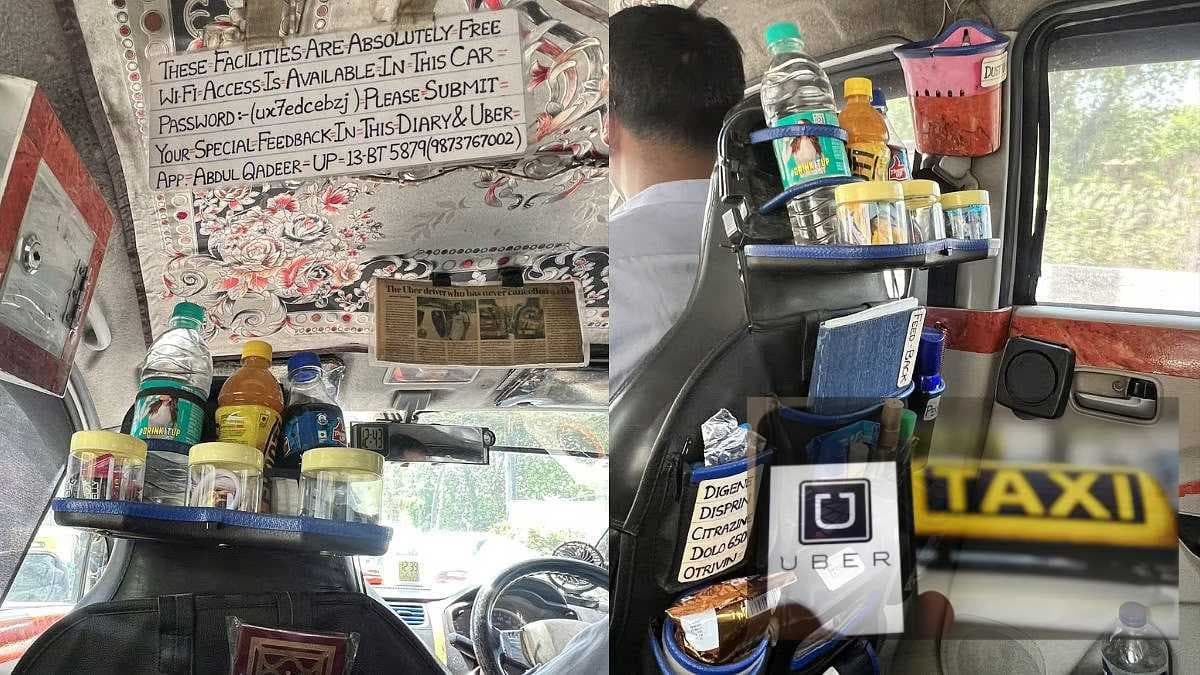 कैब या 1BHK? नोएडा के Uber ड्राइवर की कार ने इंटरनेट पर मचाया धमाल