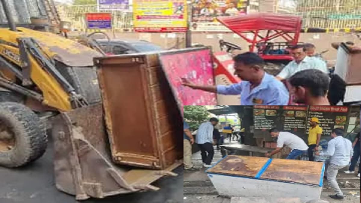 Noida authority buldozer drive