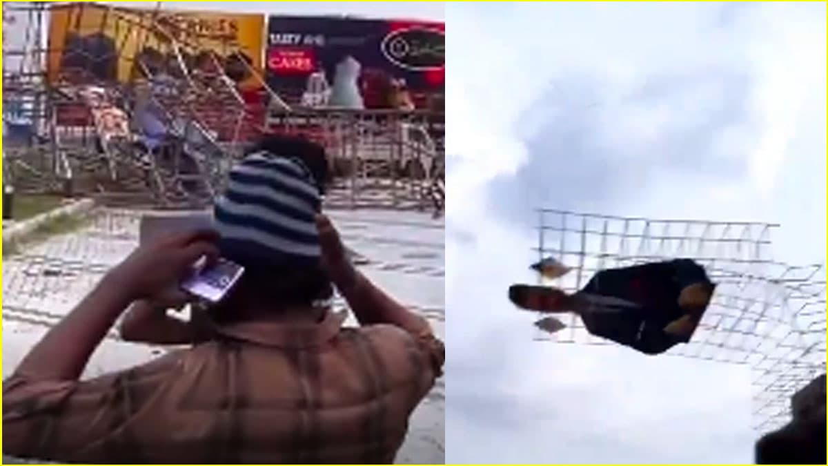 अजीत कुमार का 285 फीट ऊंचा कट-आउट गिरा, जान बचाने को इधर-उधर भागे लोग