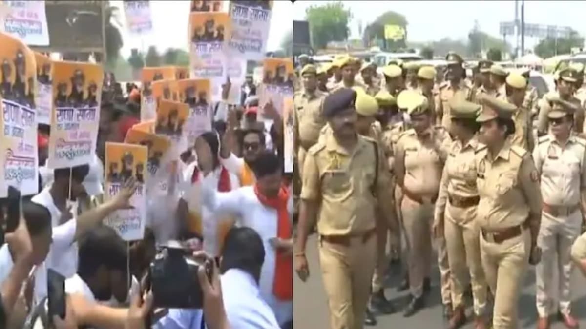 रामजीलाल सुमन के बयान पर लखनऊ में बवाल, पुलिस से भिड़े करणी सेना के कार्यकर्ता