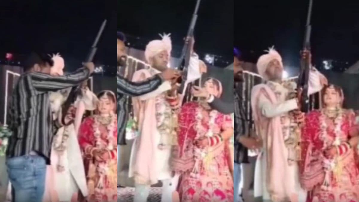 शादी में दूल्हा-दुल्हन ने चलाईं गोलियां, वायरल वीडियो ने मचाया बवाल