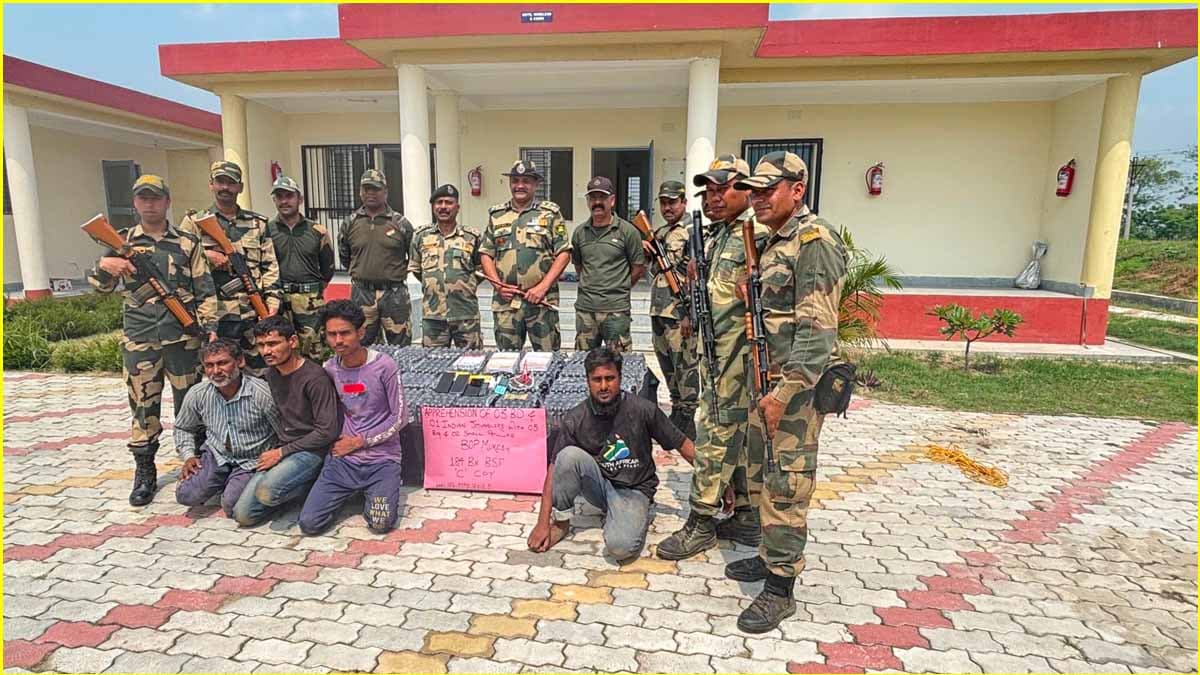 भारत-बांग्लादेश सीमा पर घुसपैठ की कोशिश करते 5 गिरफ्तार, इनमें 4 बांग्लादेशी