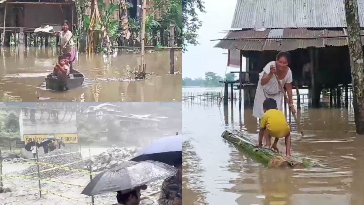 नॉर्थ ईस्ट में बाढ़ और भूस्खलन से 34 लोगों की मौत, 19 जिले प्रभावित, जनजीवन बेहाल