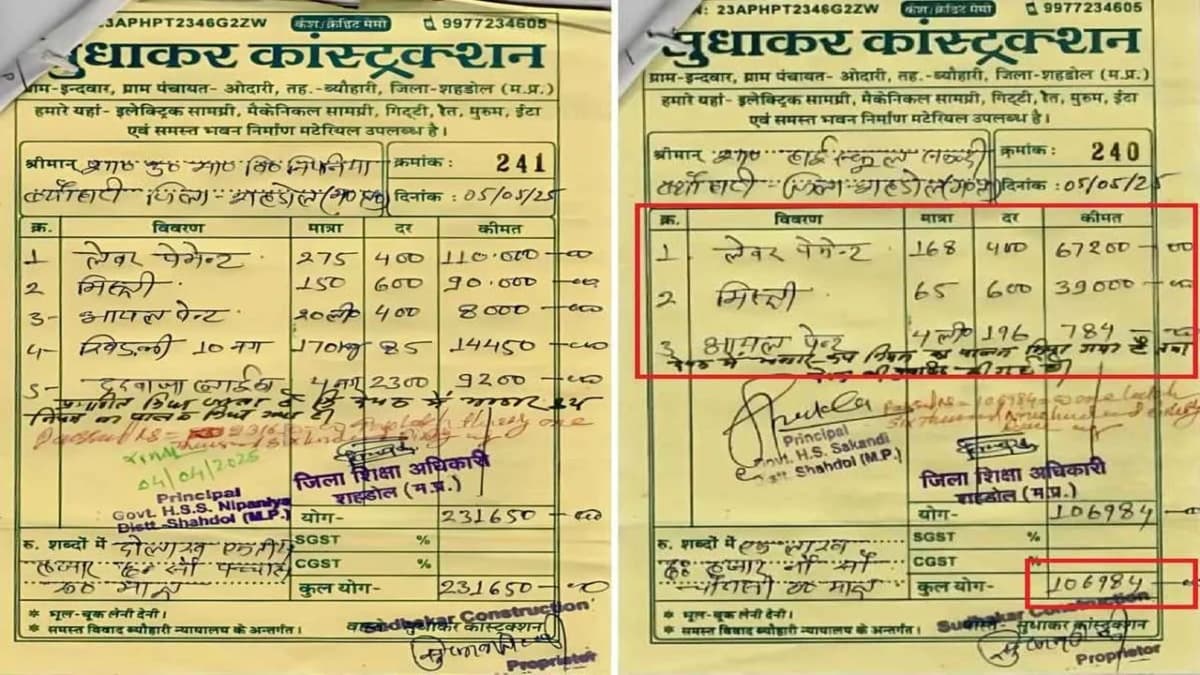 24 लीटर पेंट कराने में लगाए गए 658 कर्मचारी, वायरल हुए स्कूलों के ये बिल