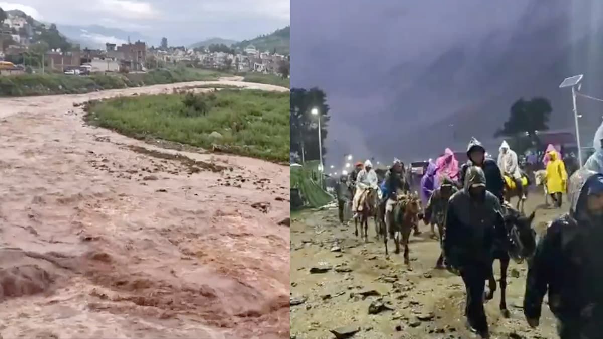 अमरनाथ यात्रा रोकी गई, भारी बारिश के चलते पहलगाम और बालटाल से आवाजाही बंद