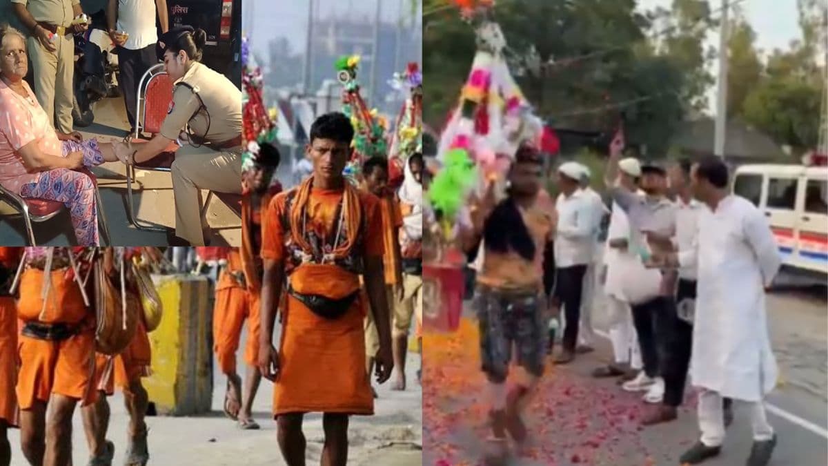मुस्लिम भाइयों ने की कांवड़ यात्रियों पर पुष्प वर्षा, Kawad Yatra से सामने आईं खूबसूरत तस्वीरें