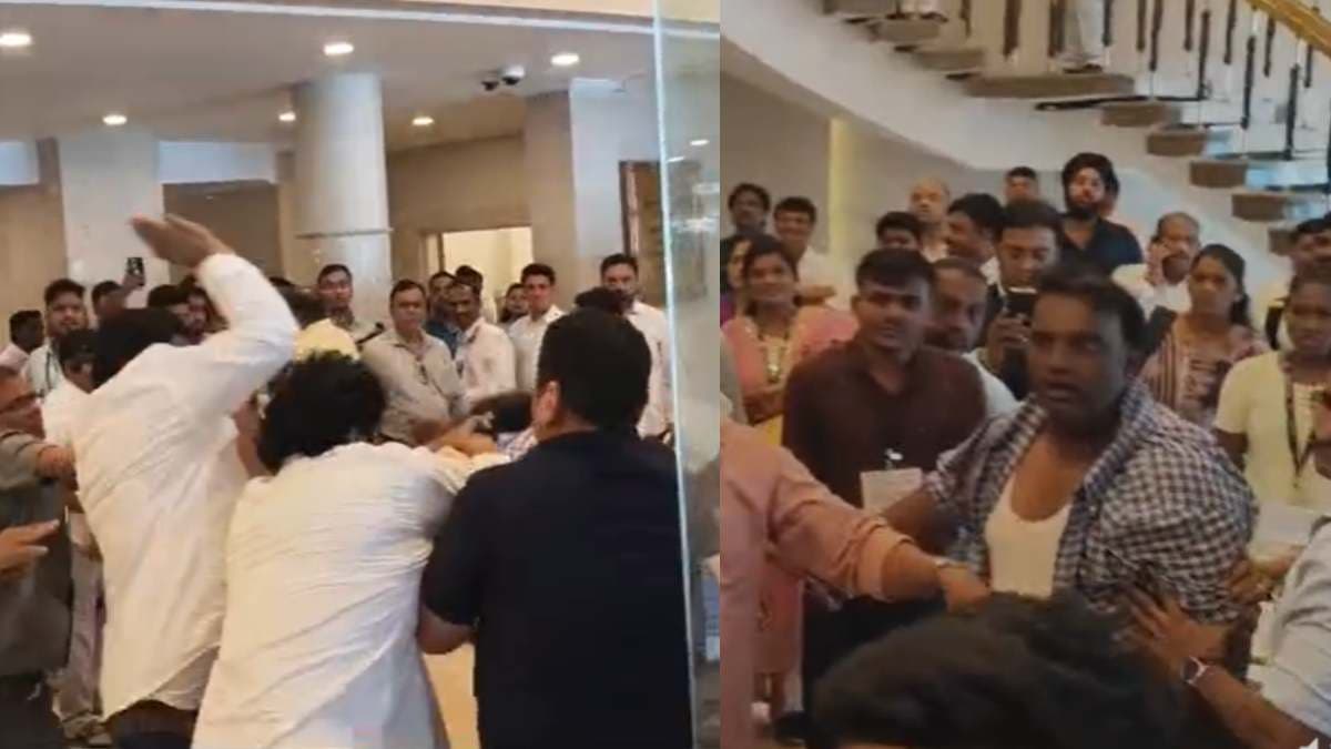 बाल नोचे, शर्ट फाड़ी और मारे चांटे... महाराष्ट्र विधानसभा की लॉबी में भिड़े विधायकों के कार्यकर्ता
