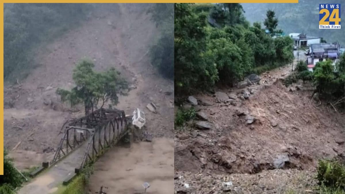 उत्तराखंड के चमोली में फटा बादल, 2 लोग लापता, मलवे में दबे कई जानवर, टिहरी में भी बिगड़े हालात