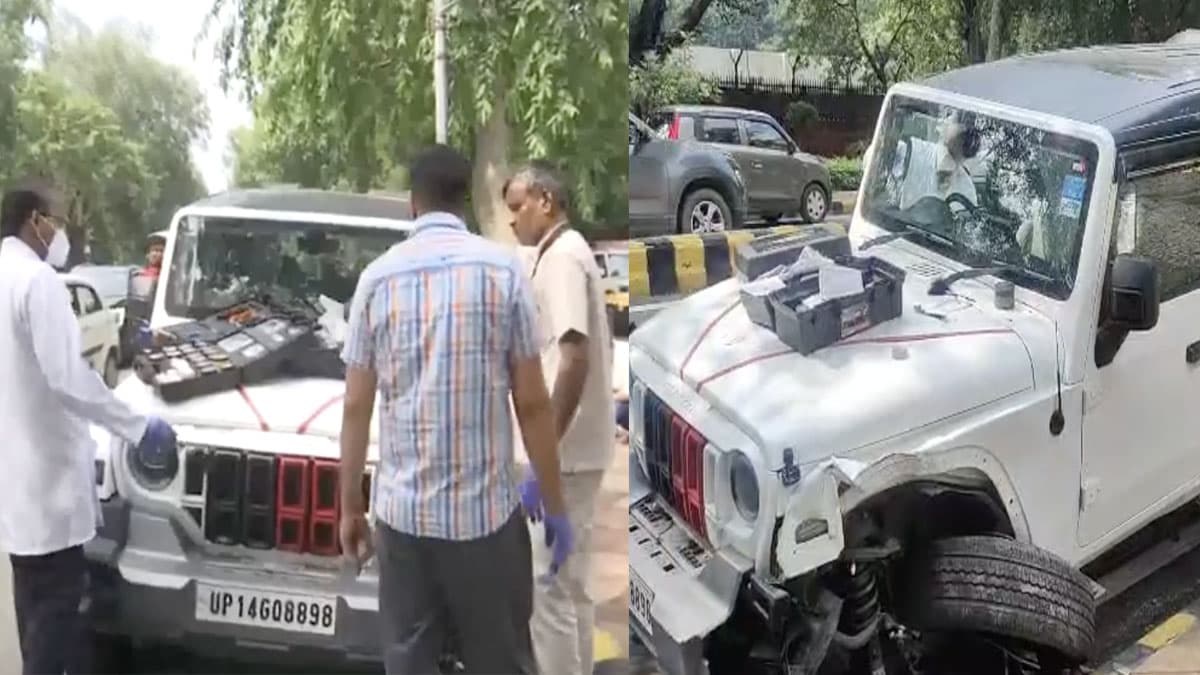 राष्ट्रपति भवन के पास बड़ा हादसा, थार ने शख्स को कुचला, अलग हुए टायर, वीडियो आया सामने