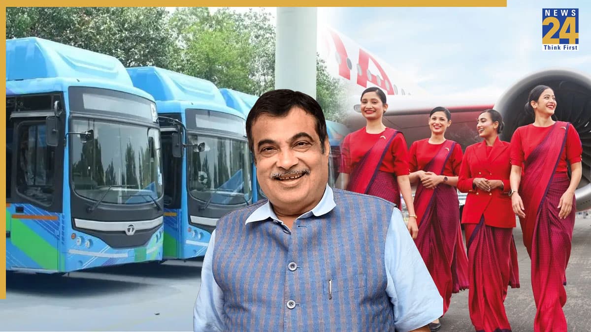 अब बसों में भी होंगी एयर होस्टेस, कम पैसों में मिलेंगी प्लेन जैसी सुविधाएं, नितिन गडकरी का बड़ा ऐलान