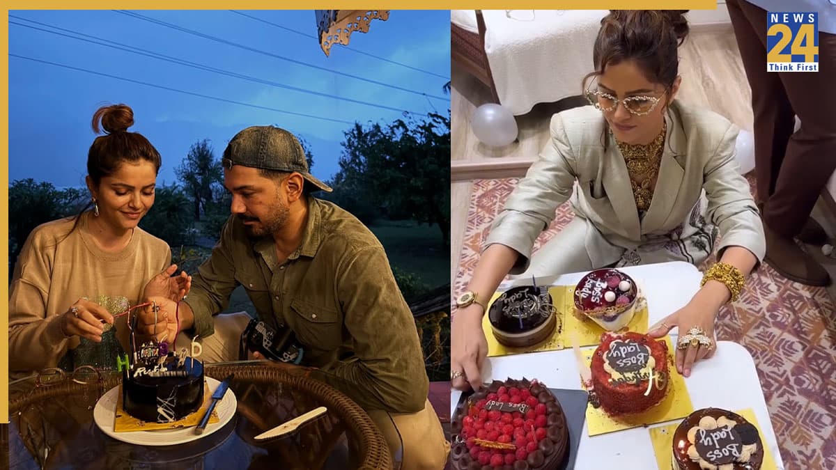 Rubina Dilaik ने बेटियों से दूर पति संग मनाया जन्मदिन का जश्न, केक कटिंग और डांस का वीडियो वायरल