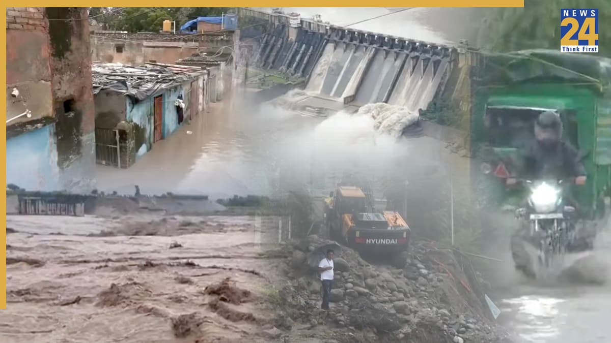 Flood Alert: जम्मू से लेकर यूपी तक बाढ़ के खतरे में उत्तर भारत, टूटे हाइवे, हजारों लोग बेघर, देखें कहर बरपाने वाले वीडियो