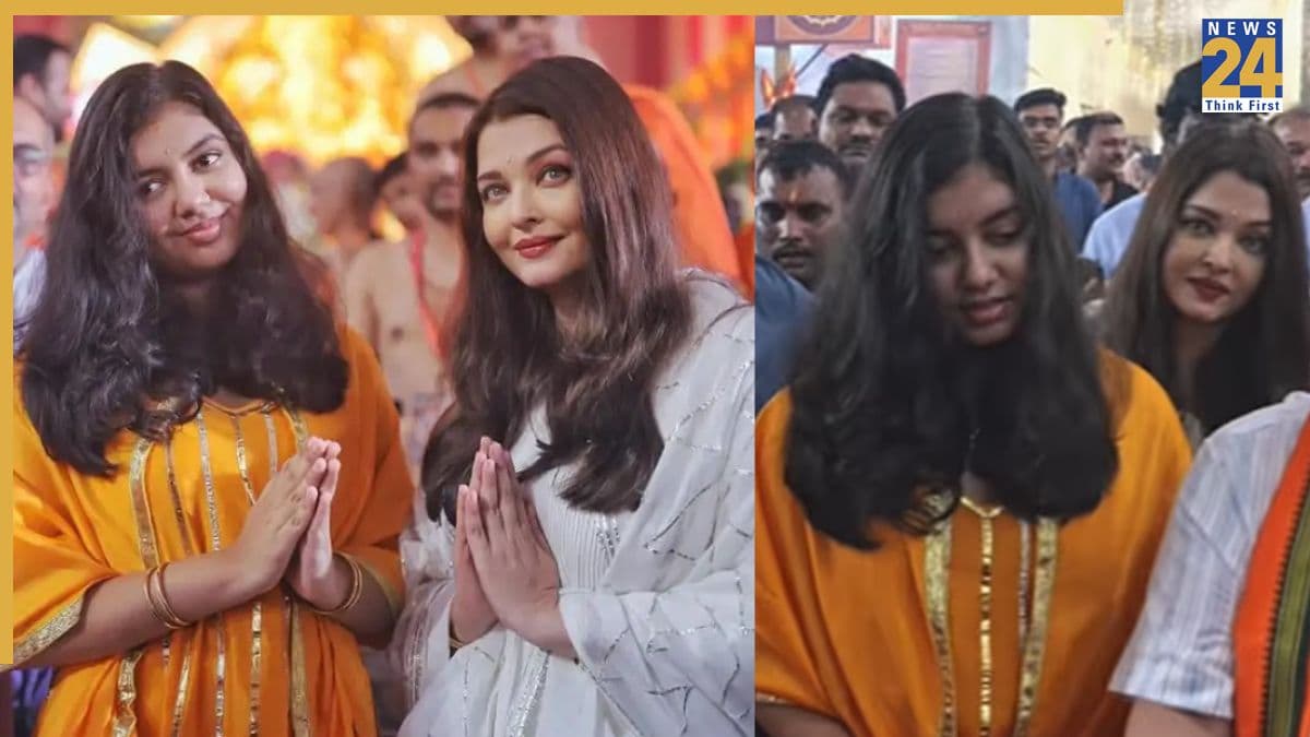 Aishwarya Rai ने बेटी संग गणपति बप्पा के दर पर टेका माथा, Aaradhya के देसी लुक पर यूजर्स हुए फिदा