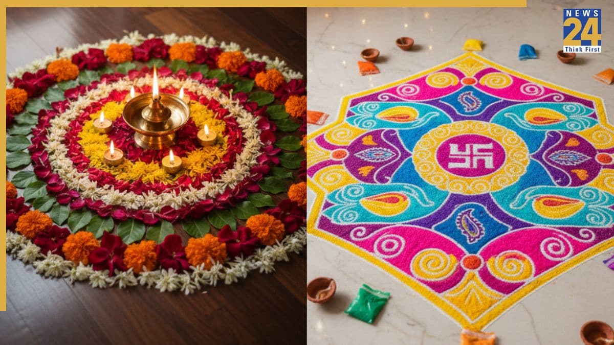 Diwali Rangoli Designs: फूलों वाली नहीं बल्कि लक्ष्मी-गणेश और दीपों की रंगोली से सजाएं घर, दिवाली पर बनाएं ये लेटेस्ट रंगोली डिजाइन