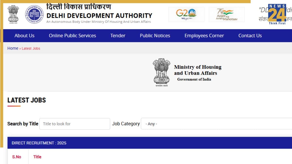 Delhi DDA Recruitment 2025: डीडीए ने 1731 पदों पर न‍िकाली वैकेंसी, जानें आवेदन की तारीख और तरीका