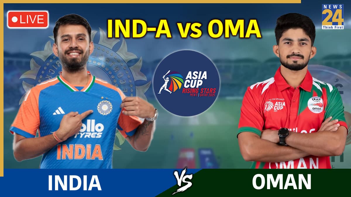 Highlights | India vs Oman Asia Cup Rising Stars: ओमान को रौंदकर टीम इंडिया ने कटाया सेमीफाइनल का टिकट, हर्ष दुबे बने जीत के हीरो