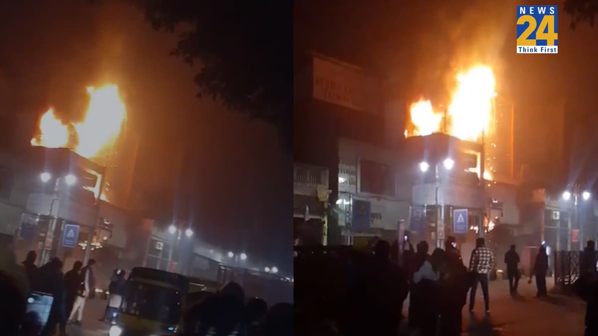 दिल्ली के चांदनी चौक स्थित इमारत में लगी भीषण आग, दमकल की 5 गाड़ियां मौके पर मौजूद, सामने आया वीडियो