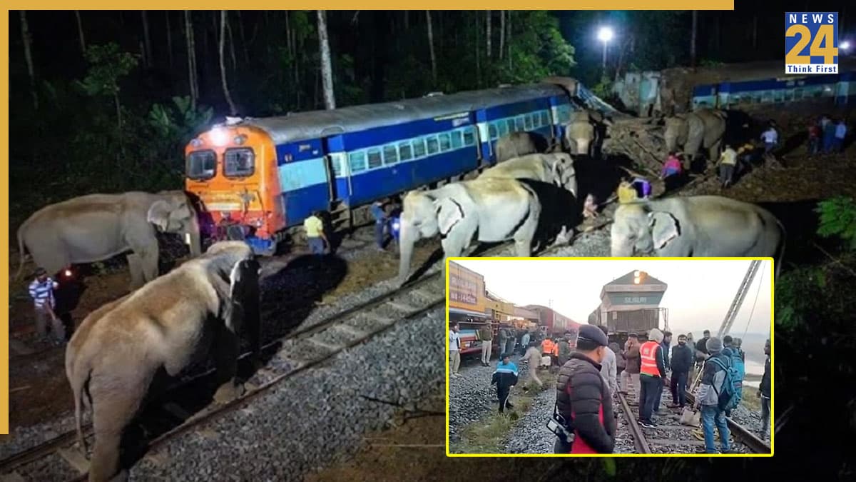 असम में बड़ा ट्रेन हादसा, राजधानी एक्सप्रेस पटरी से उतरी, चपेट में आने से 8 हाथियों की मौत