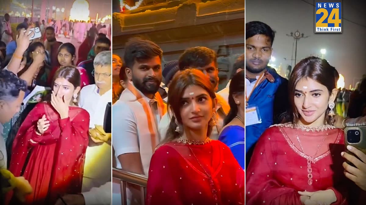 Thalapathy Vijay के बाद फैंस के बीच घिरीं Sreeleela, देखें वीडियो