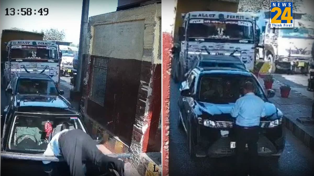 झांसी में बेकाबू ट्रक ने टोल बूथ पर मचाई तबाही, कर्मचारी को 50 मीटर तक घसीटा, खौफनाक वीडियो आया सामने