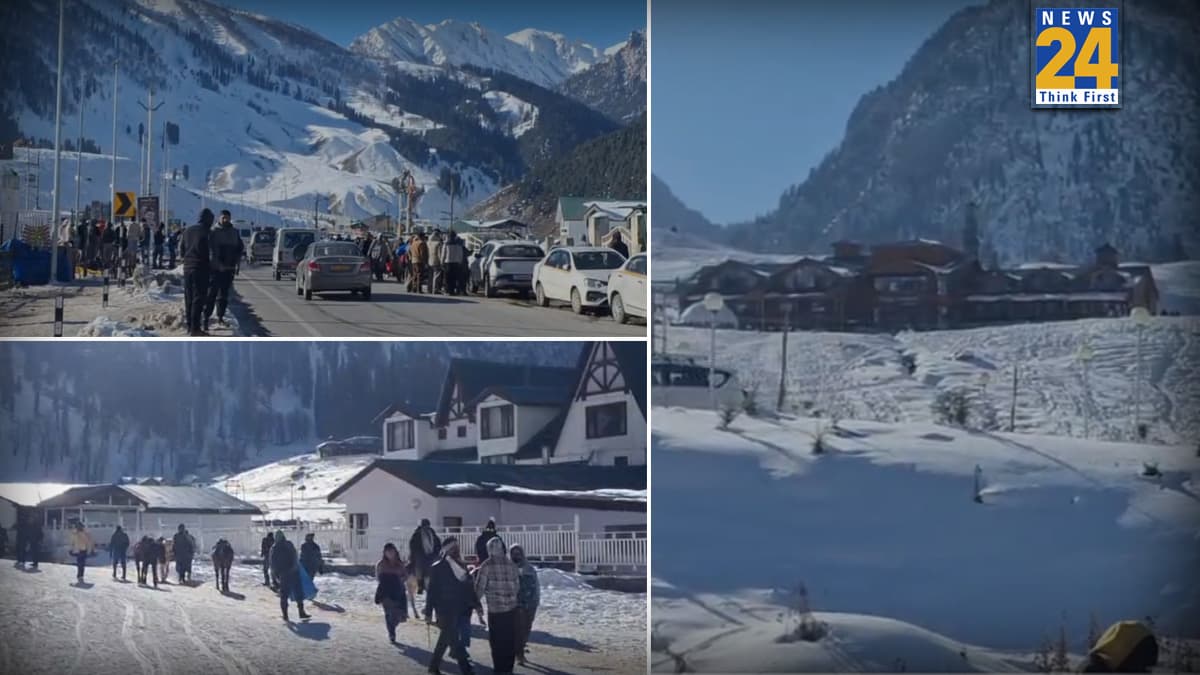 -7 डिग्री टेंपरेचर, डल झील जमी, जम्मू-कश्मीर में बर्फ से ढकी वादियां, सैलानियों के खिले चेहरे